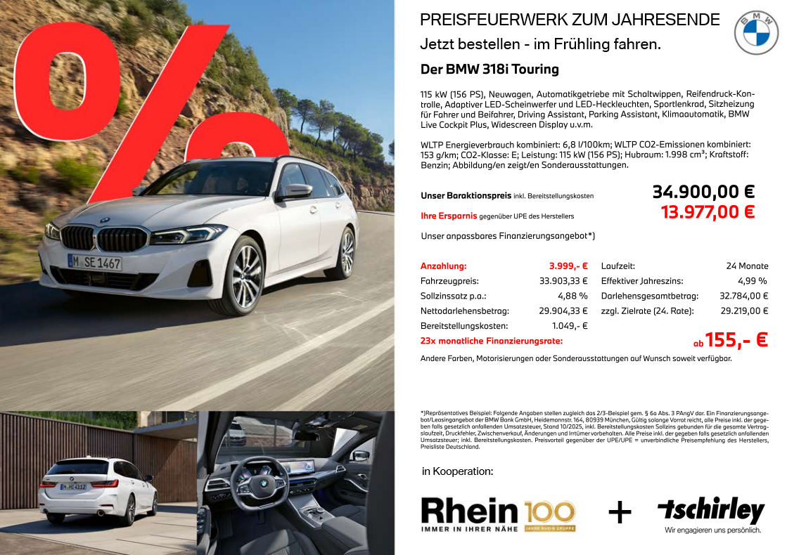 PREISFEUERWERK ZUM JAHRESSTART BMW 318i Touring